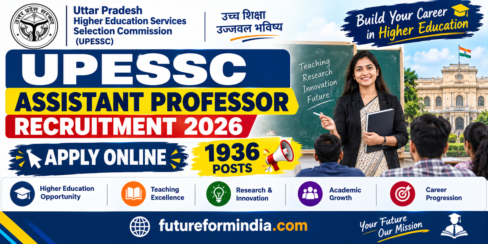 UPESSC Assistant Professor Recruitment 2026 – Apply Online for 1936 Posts